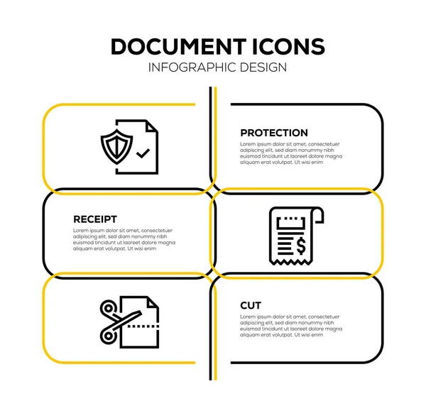Documento Icon Set Ilustración —  Fotos de Stock