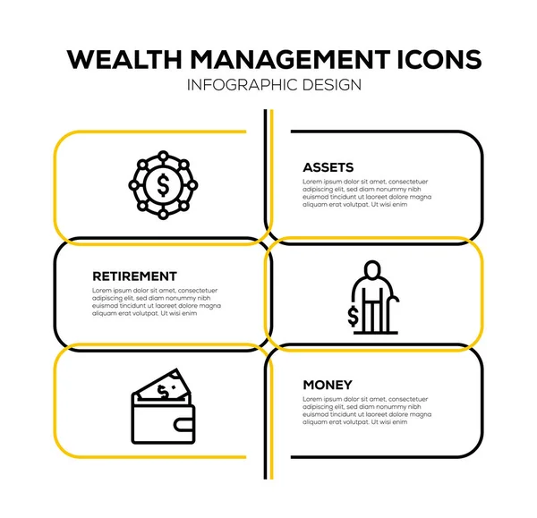 Wealth Management Icon Set — Stockfoto