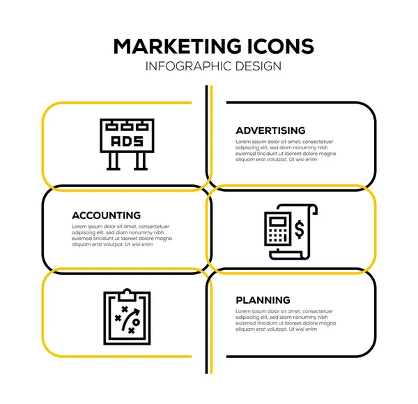 Marketing Icon Set Illustration — Stockfoto