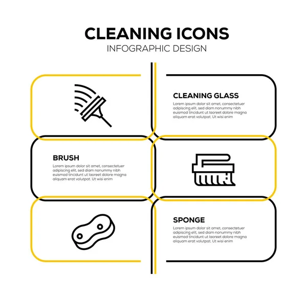 Reiniging Icon Set Illustratie — Stockfoto