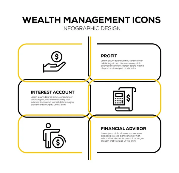 Σύνολο Εικονιδίων Διαχείρισης Πλούτου — Φωτογραφία Αρχείου