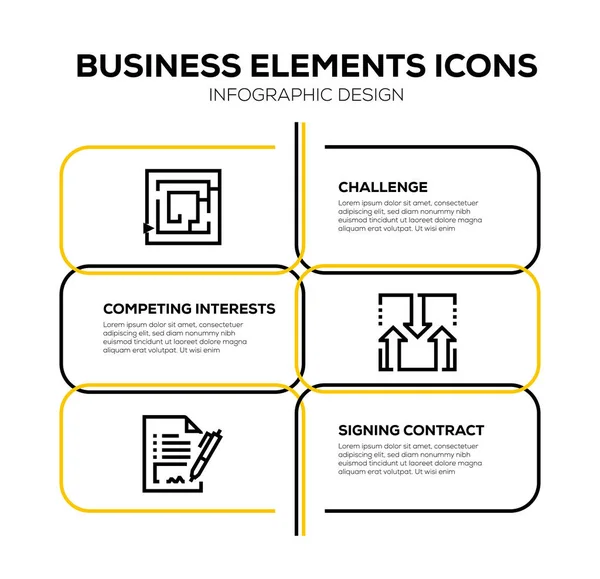 Business Elements Icon Set — Stock Photo, Image
