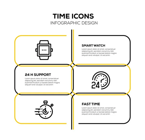 Time Icon Set Ilustración —  Fotos de Stock