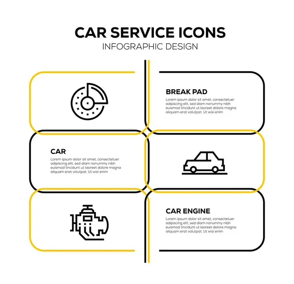Auto Service Ikone Gesetzt — Stockfoto