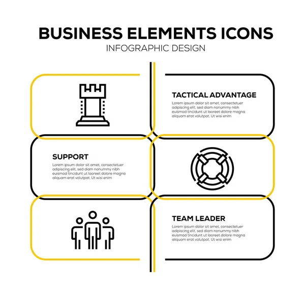 Business Elements Icon Set — Stock Photo, Image