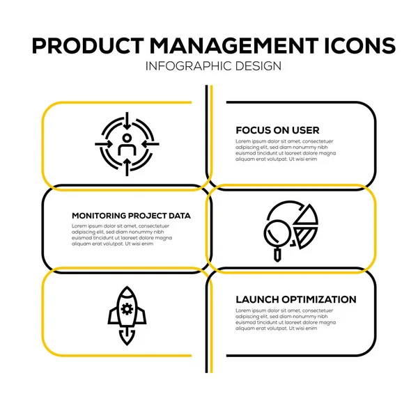 Icon Set Für Das Produktmanagement — Stockfoto