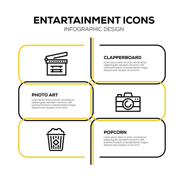 Entartiment Icon Set Illustration — Photo