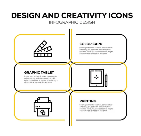 Set Ícono Diseño Creatividad — Foto de Stock