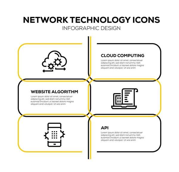 网络技术图标集 — 图库照片