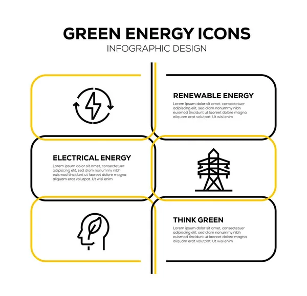 Зеленые Энергии Икон — стоковое фото
