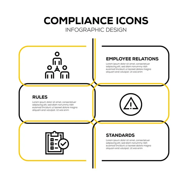 Compliance Icon Set Illustration — Stockfoto