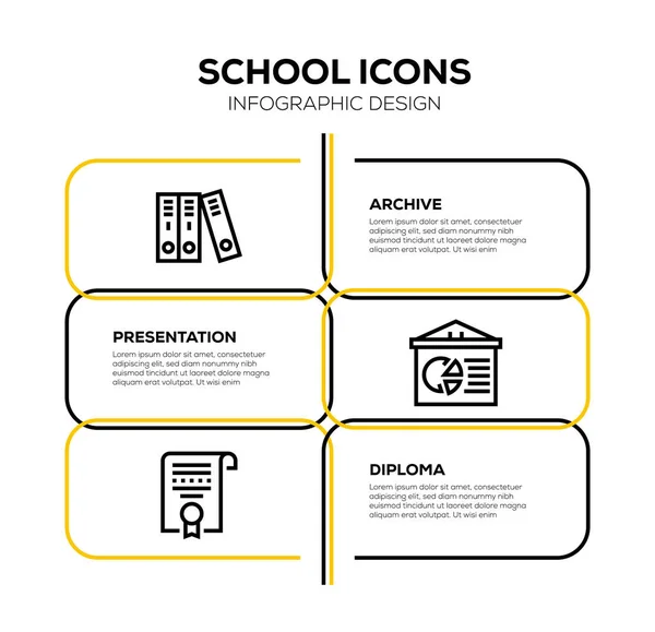 Escuela Icon Set Ilustración — Foto de Stock