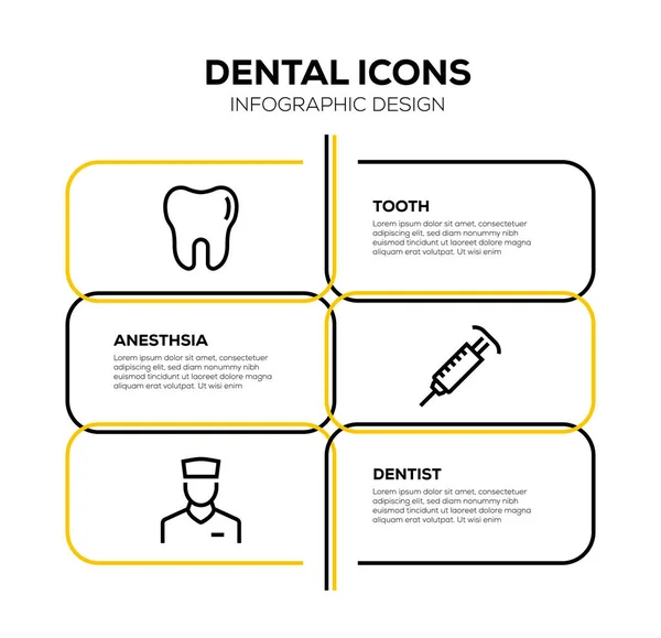 Set Dental Icon Illustration — Photo