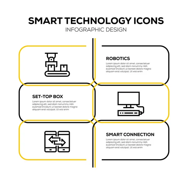 Smart Technologie Icon Gesetzt — Stockfoto