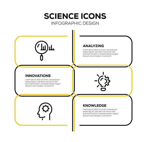 Science Icon Set Illustration — Stockfoto