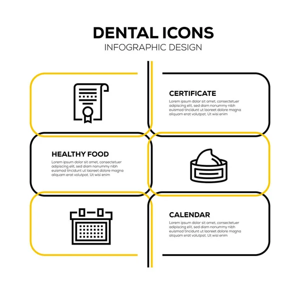 Conjunto Iconos Dentales Ilustración — Foto de Stock