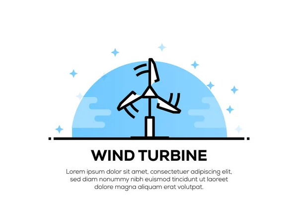Rüzgar Türbini Simgesi Kavramı — Stok fotoğraf