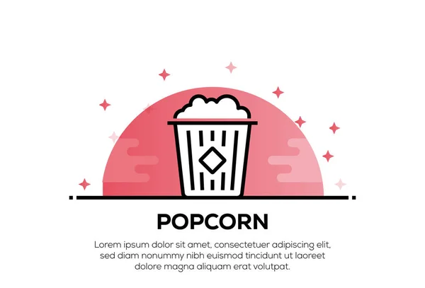 Popcorn Ikone Konzept Illustration — Stockfoto