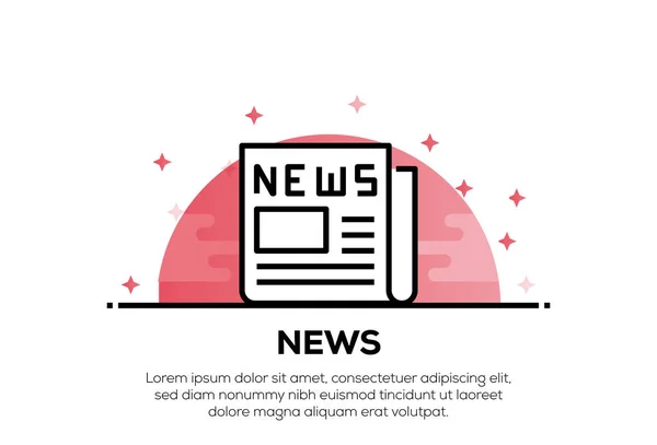 News Icon Concept Ilustrasi — Stok Foto