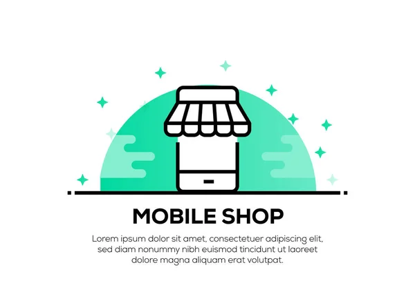 Ícone Mobile Shop Conceito — Fotografia de Stock