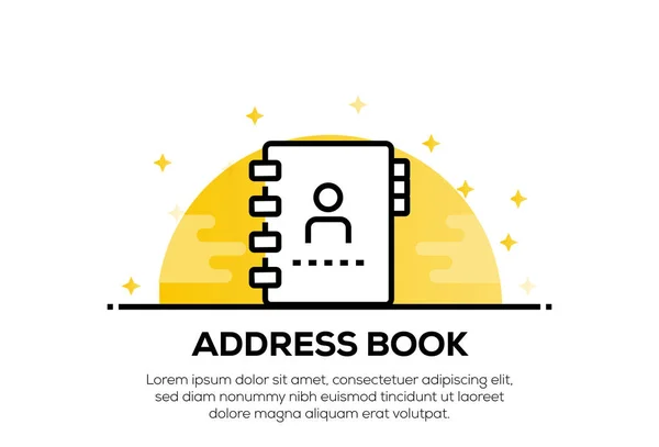 Address Book Icon Консепт — стокове фото