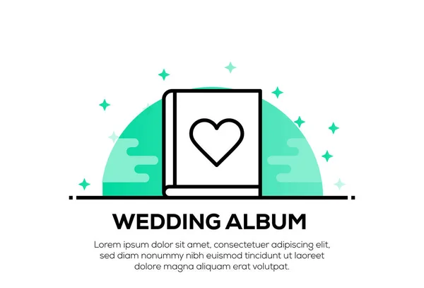 婚礼专辑图标概念 — 图库照片