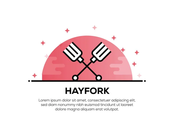 Hayfork Icon Concept Illustration — Stock Photo, Image