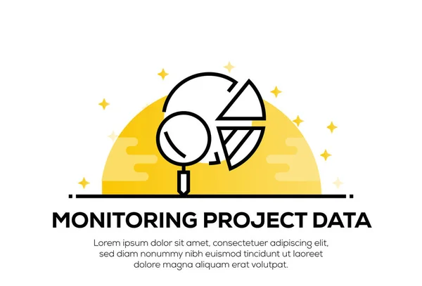 MONITORING PROJECT DATA ICON CONCEPT