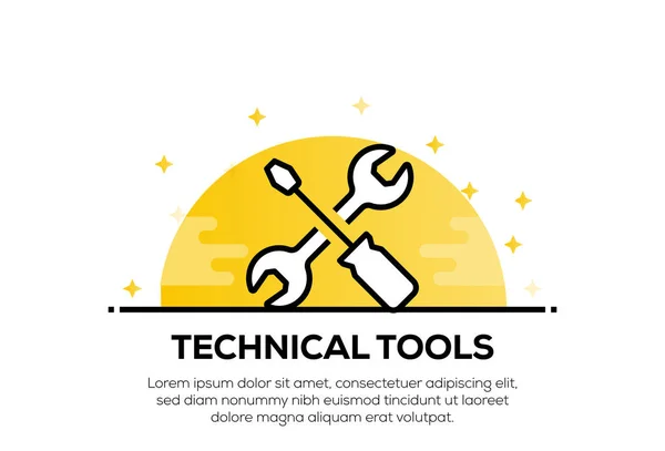 テクニカル ツール アイコンの概念 — ストック写真