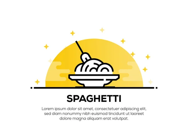 Konzept Der Spaghetti Ikone Illustration — Stockfoto