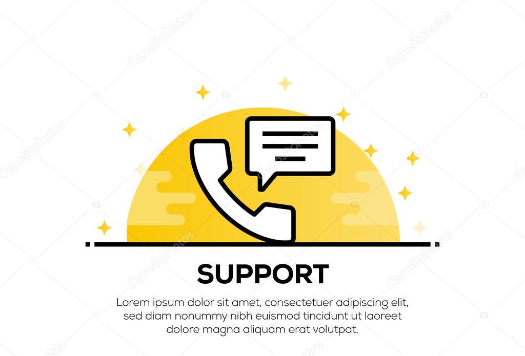 SUPPORT ICON CONCEPT, illustration 
