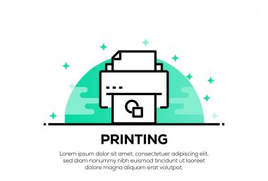 Baskı Simgesi Kavramı, illüstrasyon 