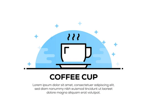 Kávéscsésze Icon Koncepció — Stock Fotó
