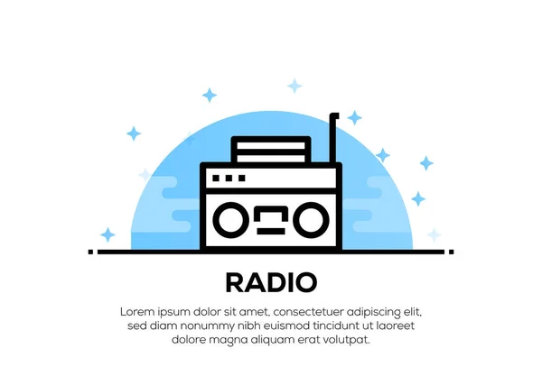 Radyo Simge Kavramı Illüstrasyon — Stok fotoğraf