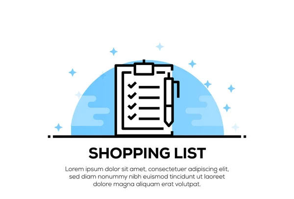 Icon Konzept Für Einkaufsliste — Stockfoto