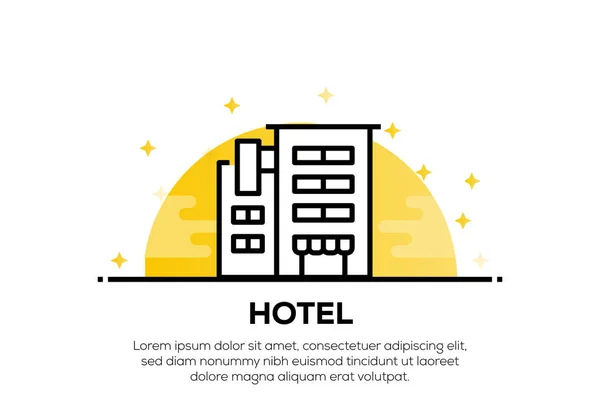 Localita Dell Hotel Icon Concept — Foto Stock