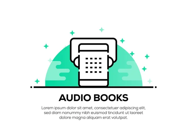Sesli Kitaplar Simge Kavramı — Stok fotoğraf