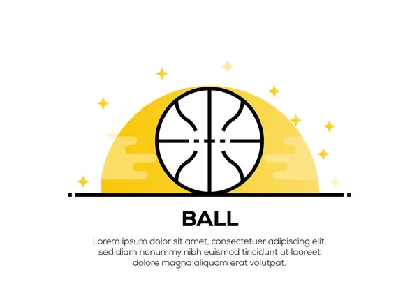 Ball Icon Koncepcja Ilustracja — Zdjęcie stockowe