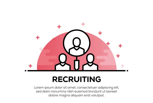 Recruiting Icon Concept Illustratie — Stockfoto