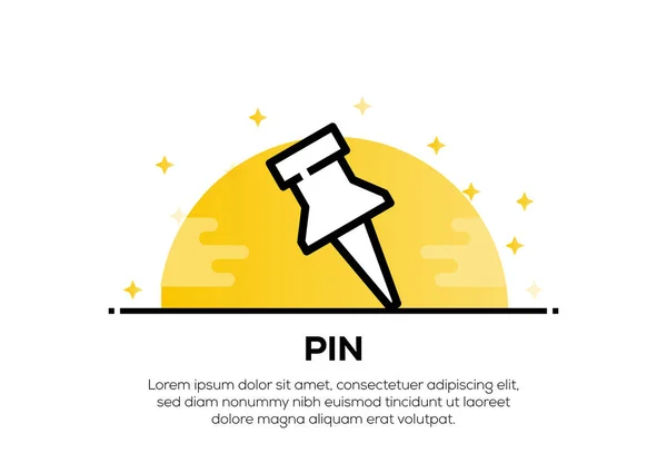 Pin Icon Concept Illustration — Stock Photo, Image
