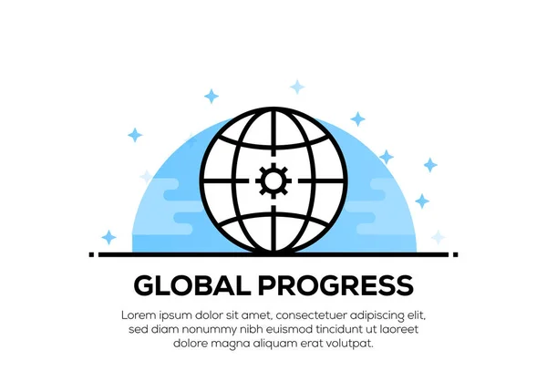 Global Progress Icon Concept — Fotografie, imagine de stoc