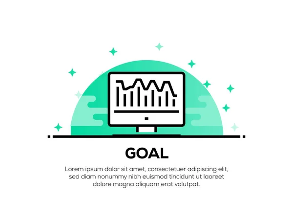 Goal Icon Concept Illustration — Stock Photo, Image