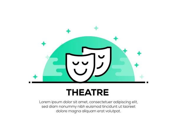 Theatre Icon Conceito Ilustração — Fotografia de Stock
