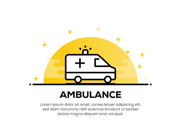 Ambulance Icon Консепт Ілюстрація — стокове фото