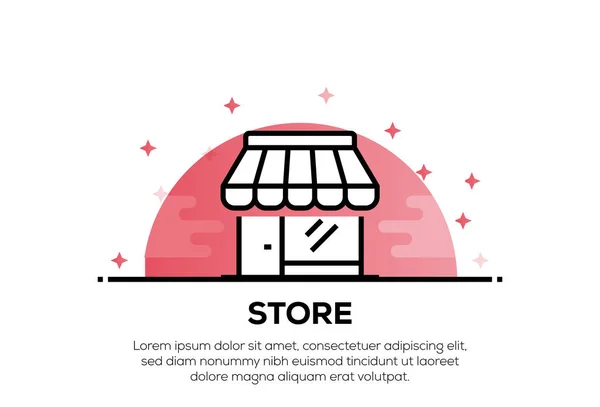 Store Icon Concept Ilustrasi — Stok Foto