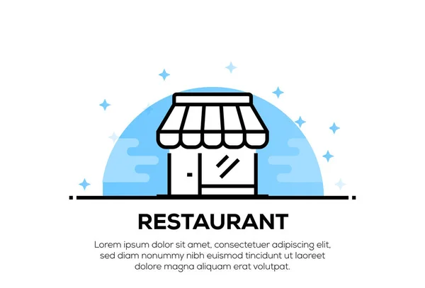 Restaurant Icon Concept Illustratie — Stockfoto