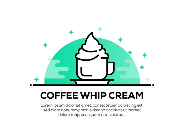 커피 채찍 크림 아이콘 개념 — 스톡 사진