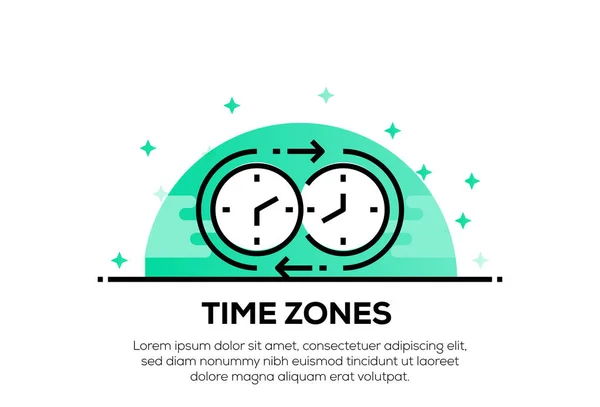표준 시간대 아이콘 개념 — 스톡 사진