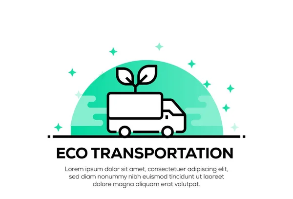 CONCEPTO DE Ícono DE TRANSPORTE ECO —  Fotos de Stock