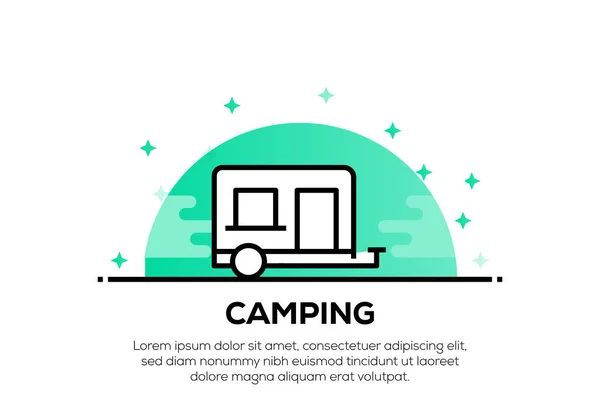 Camping Icon Concept Ilustración — Foto de Stock